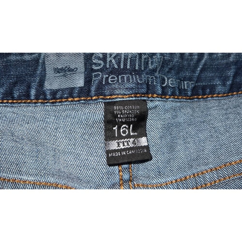 Skinny Premium Womens Blue Denim Jeans Straight Leg Size 16 - Picture 3 of 3